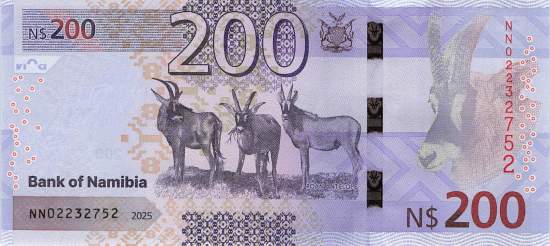 Namibia p24a 200 Dollar 2025